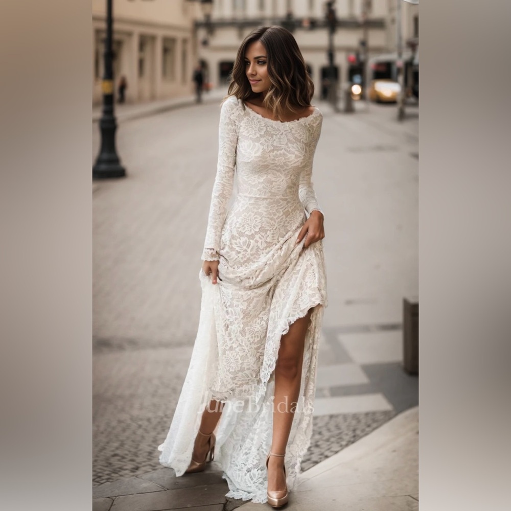 Elegant White Lace Dress